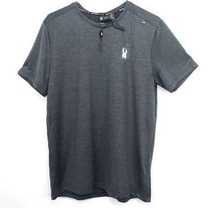 Spyder Active Gray Performance Athletic Short Sleeve Shirt- New Without Tags